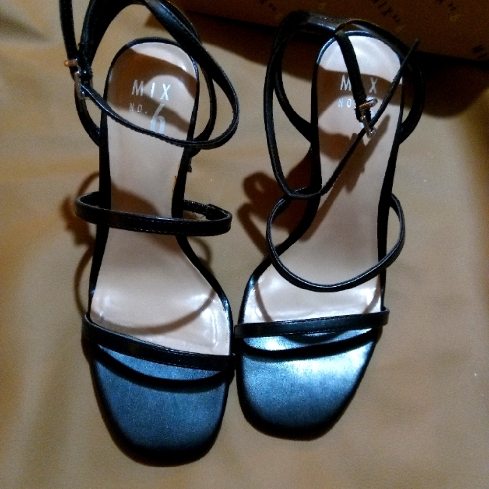 Mix No. 6 Black High Heel Sandals